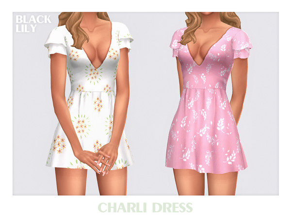 Sims 4 — Charli Dress by Black_Lily — YA, A, Teen