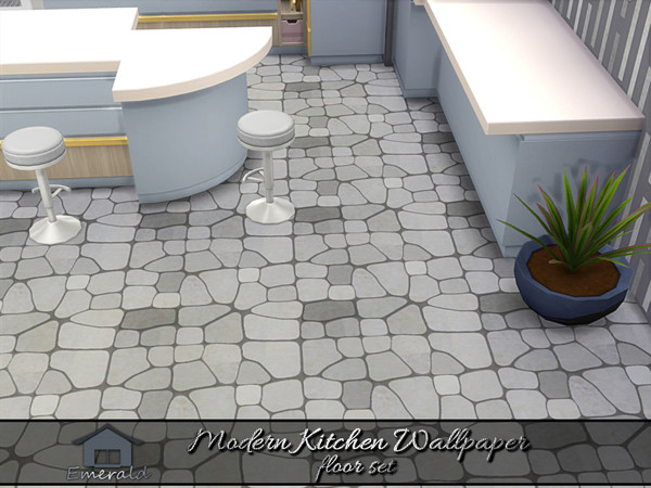 Sims 4 — Modern Kitchen Wallpaper floor 3 by Emerald — These modern wallpapers are designed to serve as a statement piece