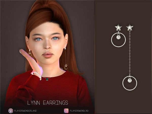Sims 4 — Lynn Earrings Kids by PlayersWonderland — Kids version of my Lynn Earrings. - 5 Swatches