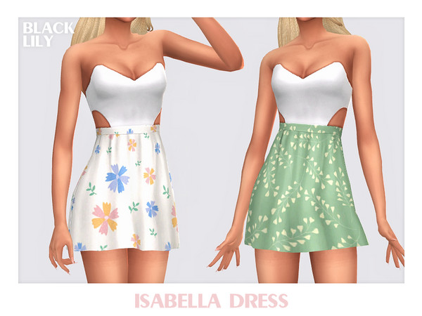 Sims 4 — Isabella Dress by Black_Lily — YA, A, Teen