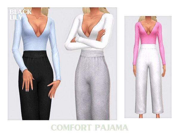 Sims 4 — Comfort Pajama by Black_Lily — YA, A, Teen
