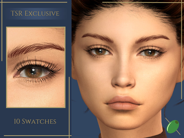 Sims 4 — Analise 3D Lashes by Pitted0live — Natural looking thin 3D eyelashes 2 versions