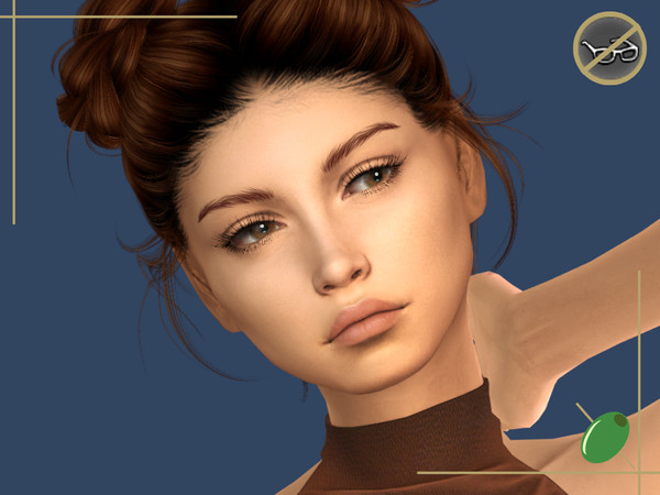 Sims 4 — Analise 3D Lashes Glasses Contradict by Pitted0live — Natural looking thin 3D eyelashes 2 versions