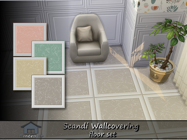 Sims 4 — Scandi Wallcovering floor set by Emerald — Add beauty to your home with scandi wallcovering designs.(floor set)