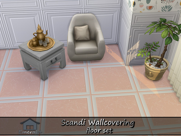 Sims 4 — Scandi Wallcovering floor 2 by Emerald — Add beauty to your home with scandi wallcovering designs.(floor set)