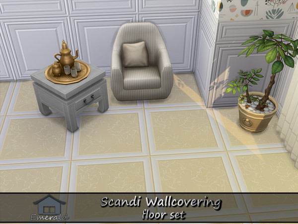 Sims 4 — Scandi Wallcovering floor 6 by Emerald — Add beauty to your home with scandi wallcovering designs.(floor set)