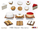 Sims 4 — Honey Bun Bakery Desserts Set by SaeraMaples — Decorative desserts set for the Honey Bun Bakery.