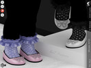 Sims 4 — Shoes KP12- Infant by KaTPurpura — Stylish flat shoes with a sparkling butterfly detail