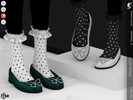 Sims 4 — Shoes KP12- Female by KaTPurpura — Stylish flat shoes with a sparkling butterfly detail