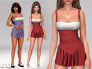 Sims 4 — Female Layered Mini Dress by Layla — Female Layered Mini Dress This set was released early on my Patreon! For