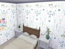 Sims 4 — June Floral Wallpaper Set by lavilikesims — A collection of 9 floral patterns, in all wall heights