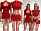 Sims 4 — HELLEN SKIRT, TOP AND DRESS SET by Joan_Campbell_Beauty_ — INCLUDES: DRESS (10 swatches)