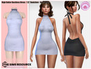 Sims 4 — Adult - High Halter Backless Dress by Harmonia — New Mesh