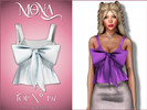 Sims 4 — Tank-top with big bow by Mona — -New mesh-