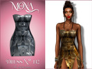 Sims 4 — Short metallic dress by Mona — -New mesh-