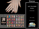 Sims 4 — Art Teacher Nails by Venerian (Careers Collection) by Venerian — Inspired by all of my art teachers who always