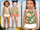 Sims 4 — Toddler Blooming Beachwear by Pelineldis — Kids fashion clothing: five swimsuits for toddler girls with flower