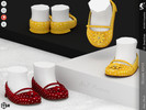 Sims 4 — Shoes KP13- Infant by KaTPurpura — Elegant flat shoes with polka dot pattern