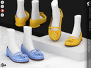 Sims 4 — Shoes KP13- Female by KaTPurpura — Elegant flat shoes with polka dot pattern