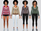 Sims 4 — Sporty Open Sweatshirt by McLayneSims — TSR EXCLUSIVE