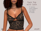 Sims 4 — Tank Top with Lace by astya96cc — 57 swatches