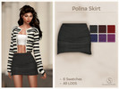 Sims 4 — Polina Skirt by Simsessentials — A high-waisted, short skirt with gentle detailing and a slight flare at the