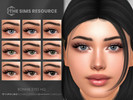 Sims 4 — Bonnie Eyes HQ by Caroll912 — A 9-swatch face paint set of eyes in different shades of blue, green and brown.