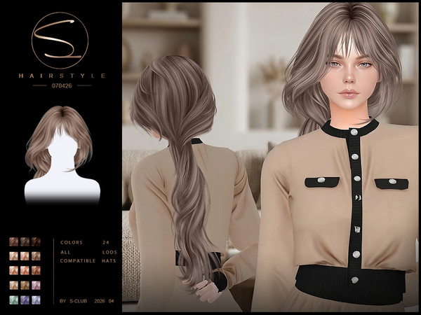 Sims 4 — sclub_ts4_hair_ 070426 by S-Club — Long hairstyle, hope you like, thank you.