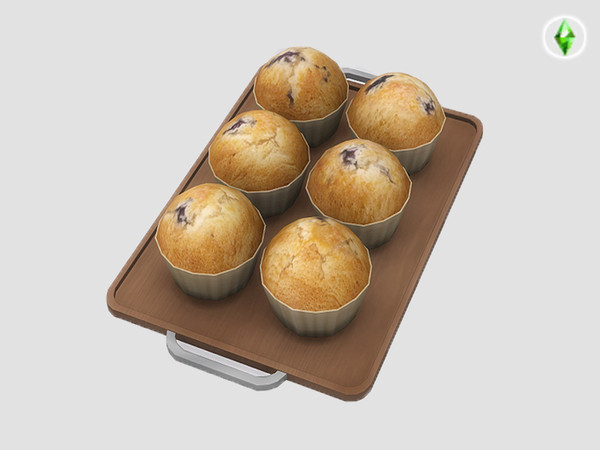 Sims 4 — Honey Bun Bakery Muffin Tray by SaeraMaples — Honey Bun Bakery Desserts Test FILE SIZES