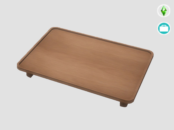 Sims 4 — Honey Bun Bakery Large Dessert Tray (Base Game) by SaeraMaples — A small add-on set of four shelves for the