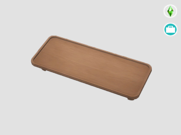 Sims 4 — Honey Bun Bakery Small Dessert Tray (Get To Work) by SaeraMaples — A small add-on set of four shelves for the