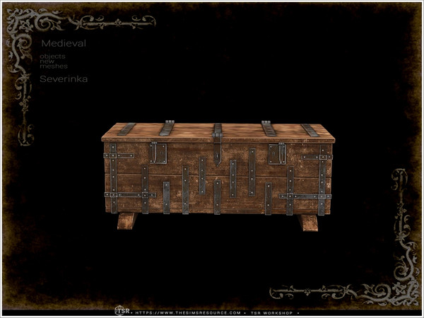 Sims 4 — Medieval - chest dresser by Severinka_ — A set of furniture and decor in the Medieval style for decorating a