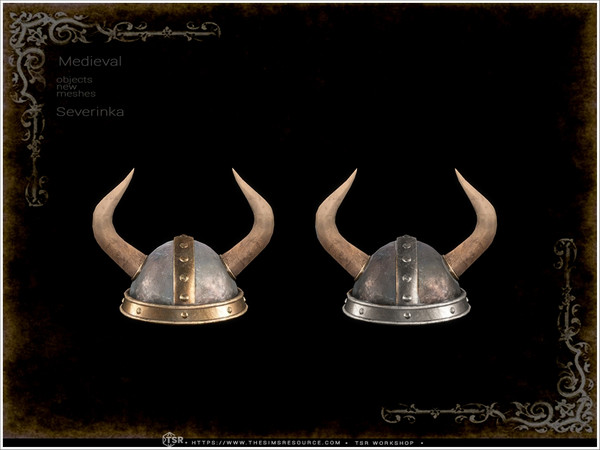 Sims 4 — Medieval - viking helmet by Severinka_ — A set of furniture and decor in the Medieval style for decorating a