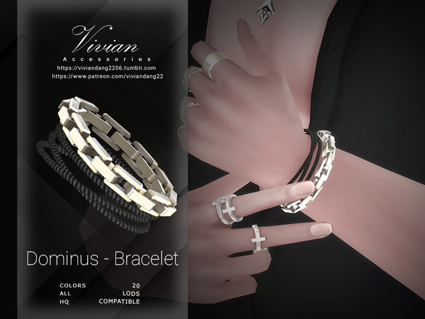 Sims 4 — VivianDang_MA_Bracelet(L)_Dominus by VivianDang — - All new meshes