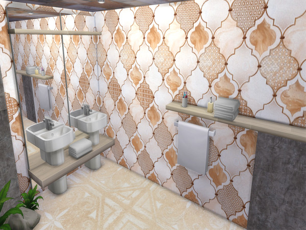 Sims 4 — Bali Wall Tiles by lavilikesims — A curvy tile in 12 colours and all wall heights