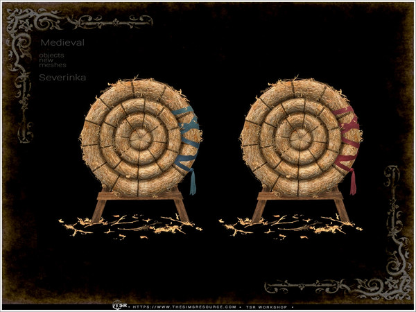 Sims 4 — Medieval Straw target by Severinka_ — All items are functional.
