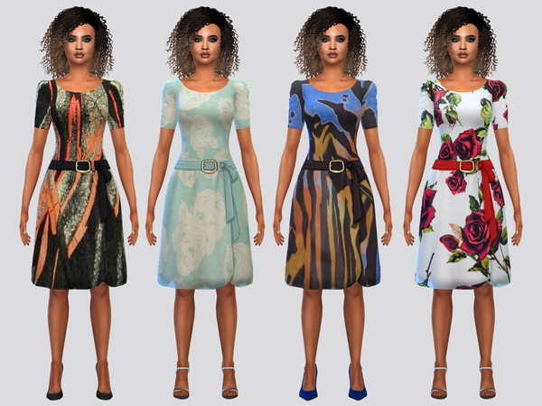 Sims 4 — Y2K Sunday Dress by McLayneSims — TSR EXCLUSIVE