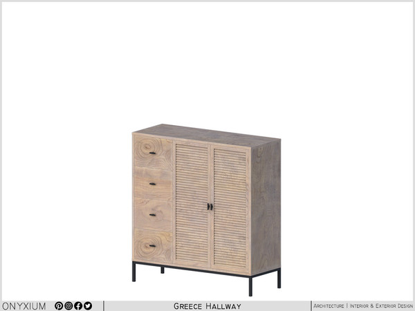Sims 3 — Greece Cupboard With Four Drawers Two Doors by Onyxium — Onyxium@TSR Design Workshop Hallway Collection - Belong
