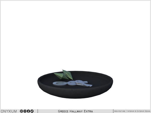 Sims 3 — Greece Key Bowl by Onyxium — Onyxium@TSR Design Workshop Hallway Collection - Belong To The 2026 Year