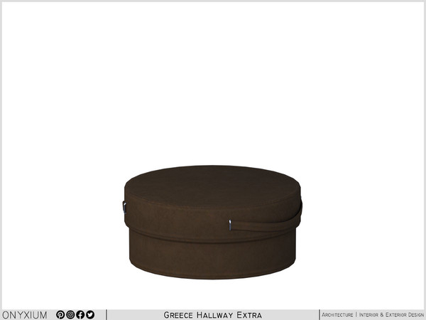 Sims 3 — Greece Round Storage Box by Onyxium — Onyxium@TSR Design Workshop Hallway Collection - Belong To The 2026 Year