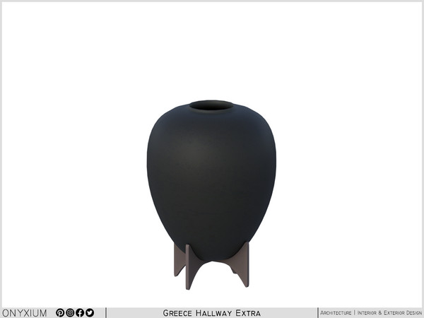Sims 3 — Greece Vase With Foot Holder by Onyxium — Onyxium@TSR Design Workshop Hallway Collection - Belong To The 2026