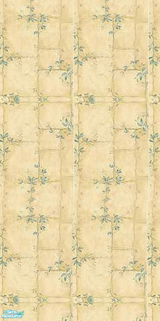 Sims 2 — Cream and Flowers Cinderblocks by LadyDeluxe — Masonry for the outside of the house. Cream colored cinderblocks