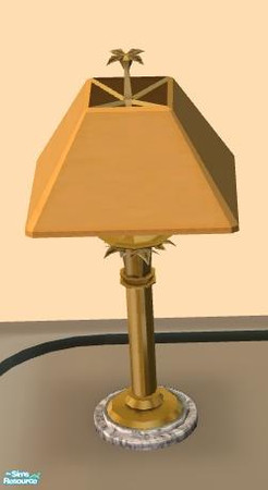 Sims 2 — NK Table Lamps - Orange by MoMama — Wake your Sims up with this orange lamp.