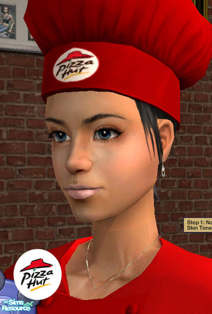 Sims 2 — Pizza Hut Uniforms - Female Chef Hat 4 by SobeSS — These Uniforms go well with the Pizza Hut lot created at the