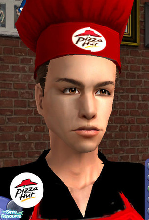 Sims 2 — Pizza Hut Uniforms - Male Chef Hat 3 by SobeSS — These Uniforms go well with the Pizza Hut lot created at the