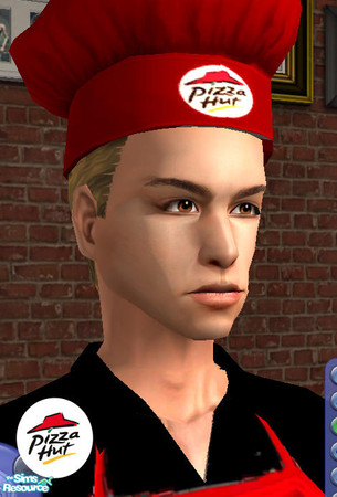 Sims 2 — Pizza Hut Uniforms - Male Chef Hat 1 by SobeSS — These Uniforms go well with the Pizza Hut lot created at the