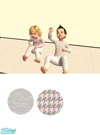 Sims 2 — Houndstooth Babies - Pink by agaliha5 — 