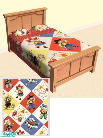 Sims 2 — Retro Kid's Bedding - Western Quilt by agaliha5 — 