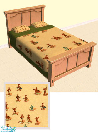 Sims 2 — Retro Kid's Bedding - Cowboys by agaliha5 — 