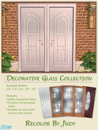 Sims 2 — Judy Sign Door Series 2 - RC09 by judyhugsnoopy — Decorative Glass Collection Door suitable for your Sim House:D